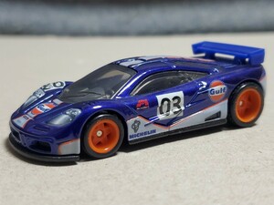 中古美品★ホットウィール プレミアム マクラーレン F1 GTR★Gulf レーシングカー ミニカー