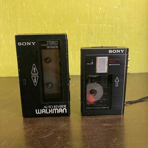 SONY ソニー AUTO REVERSE WALKMAN WM-7 CASSETTE-CORDER TCM-10 カセットプレイヤー まとめて2台ウォークマン 