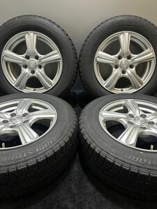 205/65R16 BRIDGESTONE/VRX 19年製 VIOLENTO 16インチ 6.5J ＋40 114.3 5H スタッドレス 4本 エスティマ ヤリスクロス (南6-E684)