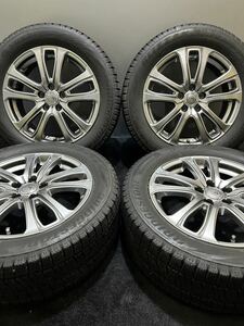 205/55R16 BRIDGESTONE/VRX2 19年製 SIBILLA 16インチ 6J ＋45 100 5H スタッドレス 4本 プリウス インプレッサ (南4-E704)