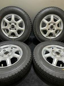 145/80R12 80/78N LT DUNLOP/WINTER MAXX SV01 22年製 PRD 12インチ 3.5J ＋44 100 4H スタッドレス 4本 N-VAN ハイゼット (南1-E724)