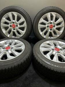 185/60R15 YOKOHAMA/ice GUARD iG60 18年製 ホンダ フィット 純正 15インチ 6J ＋50 100 4H スタッドレス 4本 シャトル グレイス(南5-E732)