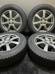 195/65R16 DUNLOP/WINTER MAXX WM02 20年製 PRD 16インチ 6J ＋45 100 4H スタッドレス バリ山 4本 ライズ ロッキー (2-E807)