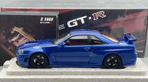 国内発送! 新品 MOTOR HELIX 1/18 nismo R34 GT-R Z-tune ブルー エンジン、クレーン等セット BNR34 GTR R34 ニスモ モーターヘリックス_画像2