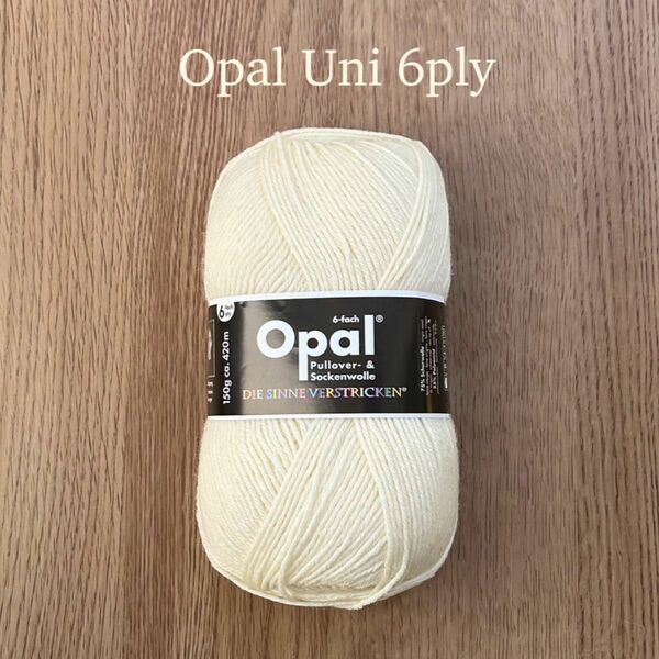 Opal Uni 6ply 5300 ナチュラルホワイト 150g 1玉