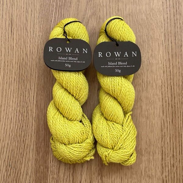 ROWAN Island Blend ［Lemon］50g×2かせ　　　　　　　ﾍﾞﾋﾞｰｱﾙﾊﾟｶ・ｼﾙｸ配合 並太