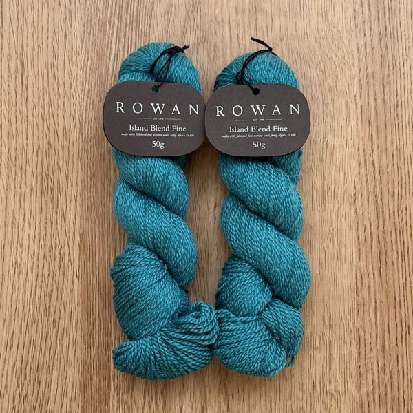 ROWAN Island Blend Fine［Lagoon］ 50g×2かせ ﾍﾞﾋﾞｰｱﾙﾊﾟｶ・ｼﾙｸ配合 中細