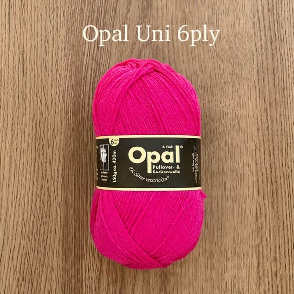 Opal Uni 6ply 7901 ピンク 150g 1玉