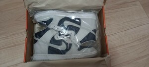 [未使用] 1999年製 NIKE DUNK HIGH LE OBISIDIAN / LT ZEN GREY 灰紺 US9.5 630335-401 DEAD STOCK VINTAGE デッドストック 裏ダンク