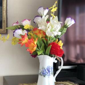 ■ フラワーアート 造花 アレンジメント用 シルクフラワー 画像＋バラ1本の画像1