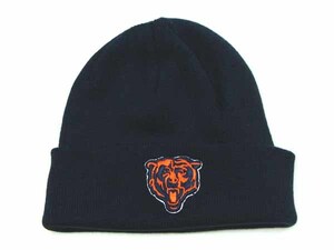 NFL Chicago Bears シカゴ・ベアーズ ニット帽 ネイビー フリーサイズ 男女兼用 ビーニー 帽子 【未使用品】 ◆アウトレット◆