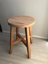 丸椅子・スツール・木製・おしゃれ・サイドテーブル・handmade・無垢材・2脚セット_画像7