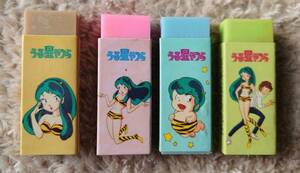 *[ out of print ] Showa Retro Urusei Yatsura eraser height .. beautiful .( vertical 4 kind )[ Hino tewasi made : made in Japan : new goods ]