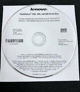 2YXS1326★現状品★Lenovo ThinkStation S20 D20 C20ドライバディスク Windows Vista/XP/7 and Redhat Enterprise Linux operating systems