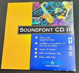 2YXS1485* present condition goods *SOUNDFONT CD Ⅲ CD-ROM for Sound Blaster AWE32