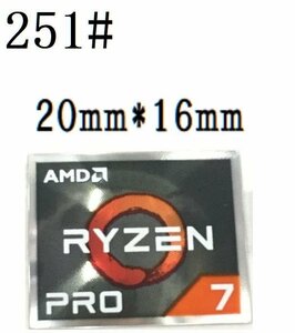 251# [AMD RYZEN PRO 7] emblem seal #20*16.# conditions attaching free shipping 