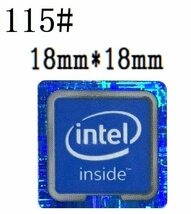 115# 【intel inside】エンブレムシール　■18*18㎜■ 条件付き送料無料_画像1