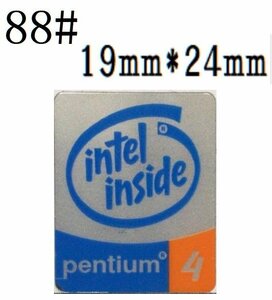 88# 【pentium 4】エンブレムシール　■19*24㎜■ 条件付き送料無料