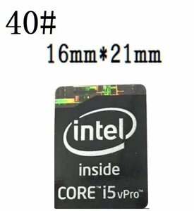 40# 四代目【CORE i5vPro黒】エンブレムシール■16*21㎜■ 条件付き送料無料