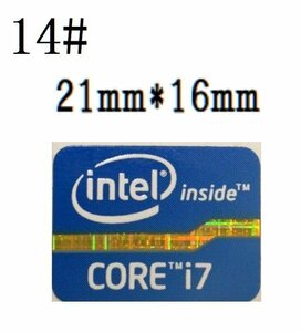 14# 二三代目【CORE i7】エンブレムシール ■21*16㎜■ 条件付き送料無料