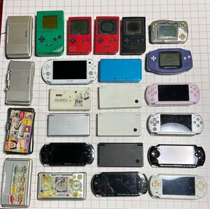 Nintendo DSi・DS light・ゲームボーイアドバンス・ゲームボーイ・ポケット・3DS・PSVITA ・PSP・3000・2000・1000・合計24個・動作品など