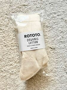 RoToTo Organic Daily 3 Pack Crew Socks ロトト 靴下