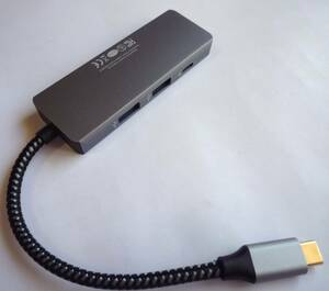 良品 Tuwejia USB Type-Cアダプタ A1635 マルチポート Type-Cハブ PD充電ポート HDMI USB3.0ポート 4-in-1 変換アダプタ ミラーリング