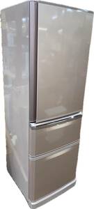送料無料g28742 三菱ノンフロン冷凍冷蔵庫 370L MR-C37T-P 3ドア冷蔵庫 自動製氷機付き 