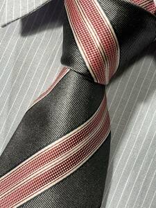 良品 ″Ermenegildo Zegna″ エルメネジルドゼニア ストライプ ブランドネクタイ 401396