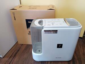 [ electrification verification settled ]SHARP sharp heating evaporation type humidifier HV-A50-W 2011 year made white high density "plasma cluster" u il s measures cold prevention out box attaching 