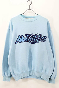 Used 80s ITALY Kappa Sky Blue Classic Graphic Sweat Size L 古着