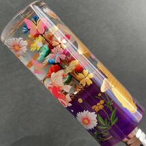 水中花 ショート 金魚 錦鯉 花札 12×1.25 金箔 桜 水中花 紫パール シフトノブ デコトラ 旧車 トラック野郎 カスタム_画像3