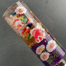 水中花 ショート 金魚 錦鯉 花札 12×1.25 金箔 桜 水中花 紫パール シフトノブ デコトラ 旧車 トラック野郎 カスタム_画像2