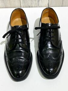 VAN ウィングチップ　黒 革靴　男性用　サイズ:25cm アイビー　アンティーク