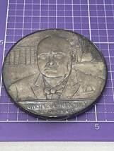 【D4459】記念メダル WINSTON CHURCHILL シルバー チャーチル銀貨 約81g コレクション 1874-1965_画像4