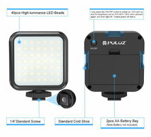 【送料無料】GoPro アクションカメラ 一眼レフカメラ　撮影用 LED照明 LED49灯ライト コンパクト カメラ 軽量 小型照明 撮影 動画_画像7