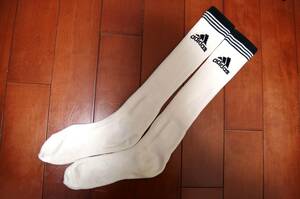 ◇UV41◇中古　90年代　レトロ　当時物　廃盤品　adidas　アディダス　バスケ　バレー スポーツ ハイソックス 23-26　状態良好