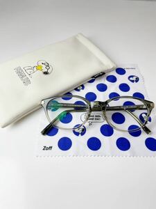 Zoff PEANUTS COLLECTION ZP221008-68A1 ゾフ ボストン型 グリーングラデーション 眼鏡 良品