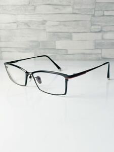 SILVER COLLECTION SLV-518 シルバーコレクション マットブラック スクエア型 眼鏡 中古品