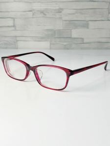 JINS CLASSIC -Slim Acetate- LCF-15A-501 ジンズ スクエア型 ワインササ 眼鏡 良品