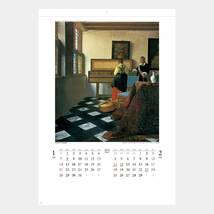 2024年版壁掛カレンダー「フェルメール（SG-412）」（新品・未使用・企業名なし）_画像2