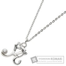 MIKIMOTO ミキモト イニシャル K アコヤパール 真珠 ネックレス シルバー レディース 中古_画像1