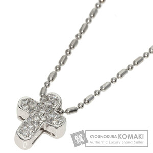 STAR JEWELRY スタージュエリー クロス ダイヤモンド ネックレス K18ホワイトゴールド レディース 中古