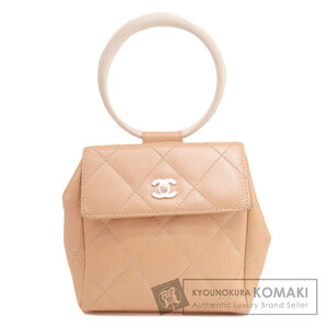 CHANEL シャネル マトラッセ ココマーク シルバー金具 ハンドバッグ カーフ レディース 中古