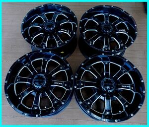  【即決あり】MKW MK-46 M/L+ 16x8.0J 139.7-6H off ±0 4本セット ブラック 中古　美品