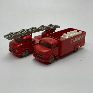 【レトロミニカー】LEGO　レゴ　Mercedes BENZ メルセデスベンツ 消防ハシゴ車 トラック車