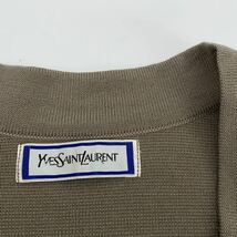 Yves Saint Laurent イヴサンローラン カーディガン/トップス 金ボタン ロゴ 長袖 グレー M _画像8