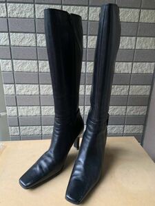 Pitti FEMININE* long boots natural leather black 24cm