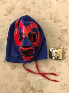  редкий товар Professional Wrestling do ska las маска маска отсутствует la- Mexico ru коричневый Livre Mill * тушь для ресниц s ремень пряжка 