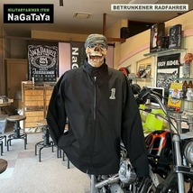 BETRUNKENER RADFAHRER ベェトォンナ ラドファ T/C スウィングトップジャケット ナンバーワン 裏地付 ブラック 黒 Lサイズ_画像5